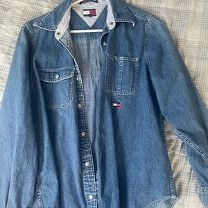 Vintage Tommy Hilfiger Denim Button Up Lightweight Oversized